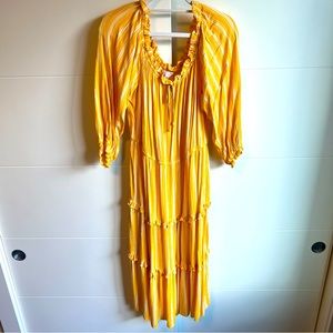 Lauren Conrad Yellow Stretchy Long Sun Dress (XXL)